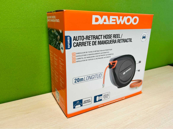 Daewoo luchtslanghaspel 20m automatisch oprolbaar DAPAHR20 – foto 6 – kavel bij XL Auctions