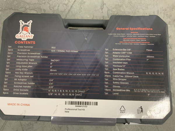 Gallant Tools gereedschapskoffer 146-delig GT-1001 – foto 3 – kavel bij XL Auctions