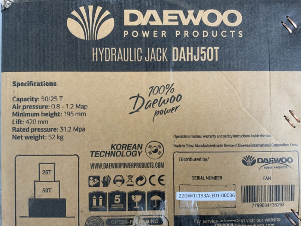 Daewoo garagekrik 50 ton pneumatisch-hydraulisch – foto 10 – kavel bij XL Auctions