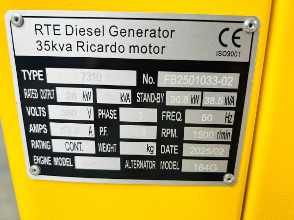 RTE noodstroom-aggregaat 35kVa diesel – foto 8 – kavel bij XL Auctions