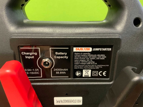 Daewoo jumpstarter 12V-24V DAJSL1200 – foto 5 – kavel bij XL Auctions