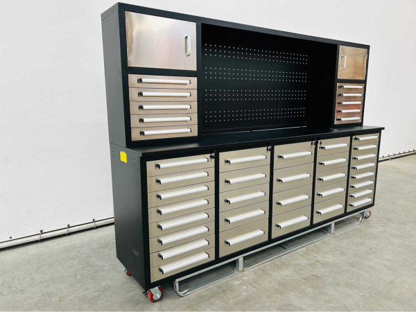 Garagewerkbank met 33 lades 285x67x190cm – foto 3 – kavel bij XL Auctions