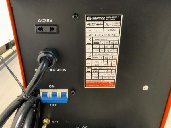 Daewoo lasapparaat met water koeler DAMIG-350GDL + DAWS-10L – foto 8 – kavel bij XL Auctions