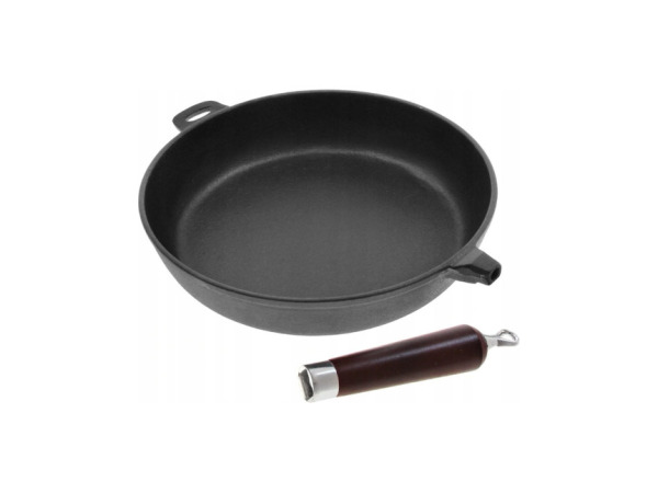 Gietijzeren Koekenpan 24cm Houten Handvat – foto 2 – kavel bij XL Auctions