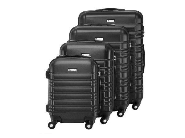 Trolley Reiskofferset / Kofferset Rome - 4-delig - Zwart – foto 3 – kavel bij XL Auctions
