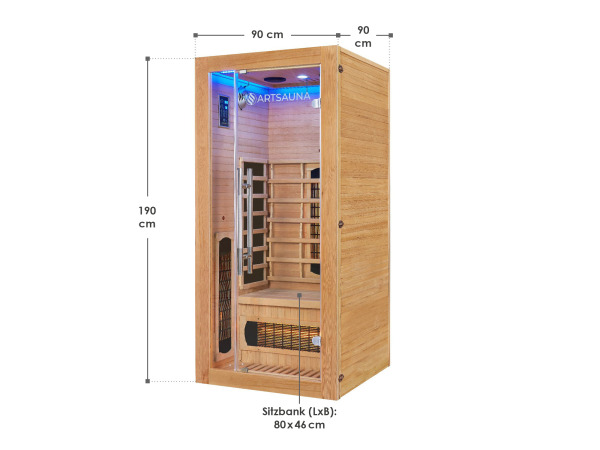 Infraroodcabine / Sauna Kiruna - 90x90x190 – foto 6 – kavel bij XL Auctions
