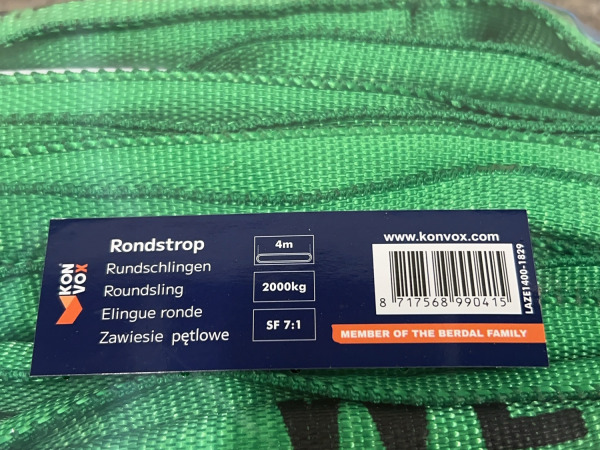 5x Konvox Rondstrop Groen 2 Ton – 4 m – foto 4 – kavel bij XL Auctions