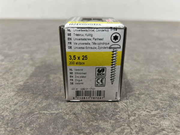 20x Dynaplus unischroef ø3,5x25mm 200-pack – foto 7 – kavel bij XL Auctions