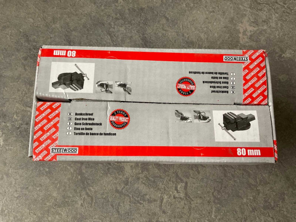 2x Steelwood bankschroef 80mm – foto 4 – kavel bij XL Auctions