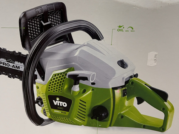 Vito kettingzaag 500mm 3200 tpm 62cc Agro – foto 2 – kavel bij XL Auctions