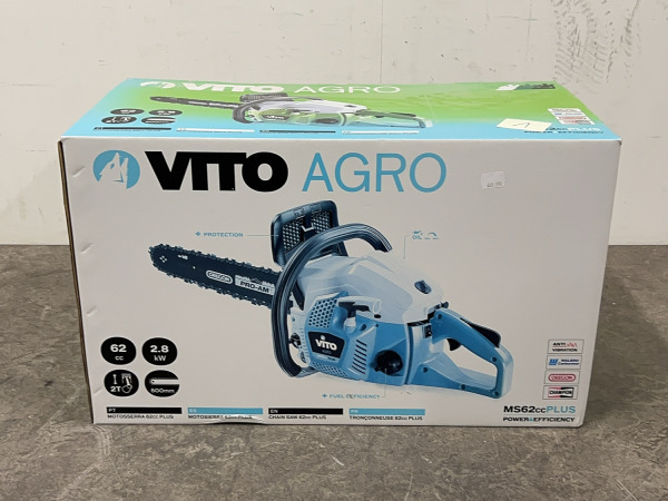 Vito kettingzaag 500mm 3200 tpm 62cc Agro – foto 2 – kavel bij XL Auctions