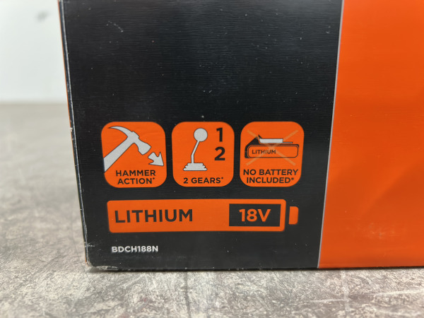 Black & Decker klopboormachine 18V body BDCH188N-XJ – foto 3 – kavel bij XL Auctions