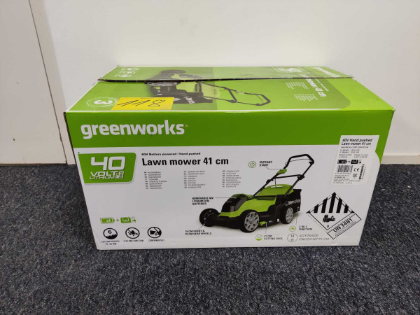 Greenworks accu Grasmaaier G40LM41K4 – foto 2 – kavel bij XL Auctions