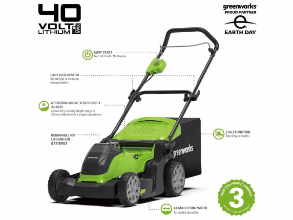 Greenworks accu Grasmaaier G40LM41K4 – foto 6 – kavel bij XL Auctions