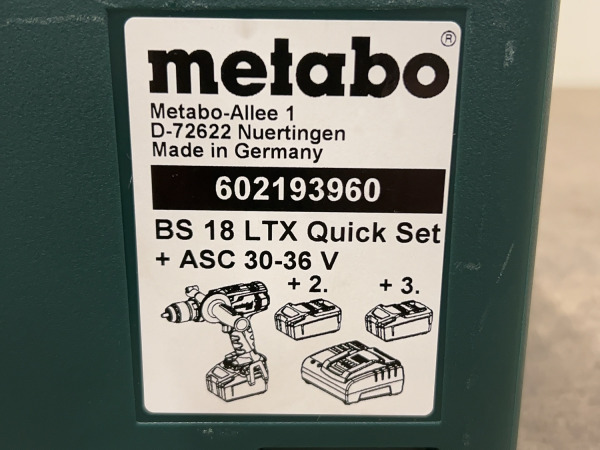 Metabo boor-/schroefmachine BS 18 LTX Quick 18V – foto 8 – kavel bij XL Auctions