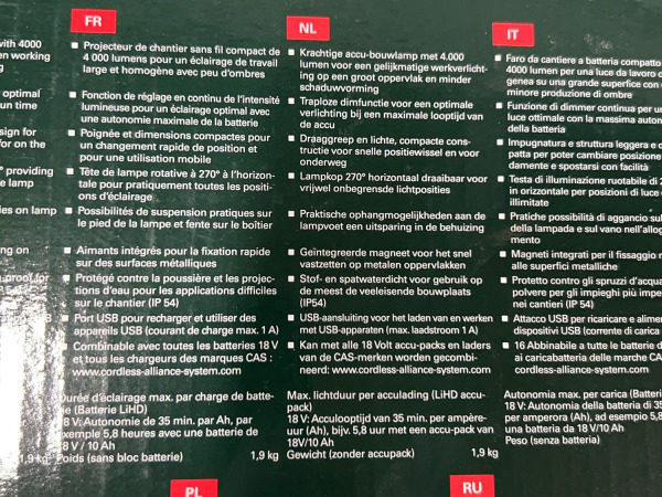Metabo accu bouwlamp BSA 18 LED 4000 – foto 3 – kavel bij XL Auctions