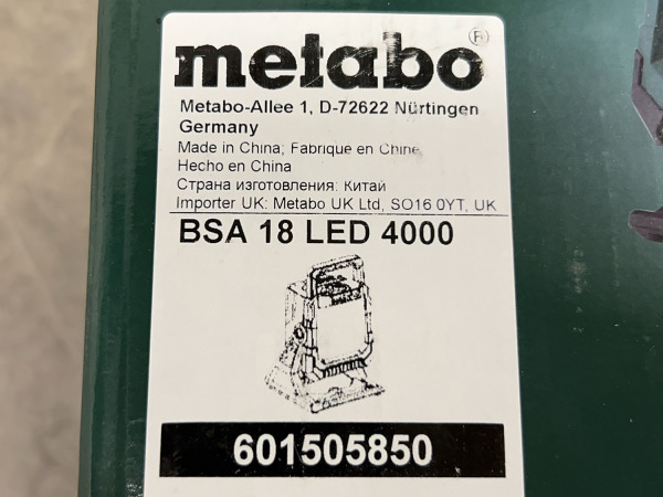 Metabo accu bouwlamp BSA 18 LED 4000 – foto 6 – kavel bij XL Auctions