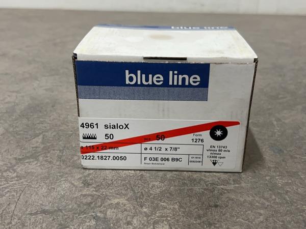 6x Blue Line schuurschijf ø115mm 50-pack – kavel bij XL Auctions