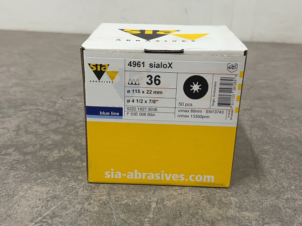 3x Sialox schuurschijf P36 ø115mm 50-pack – kavel bij XL Auctions