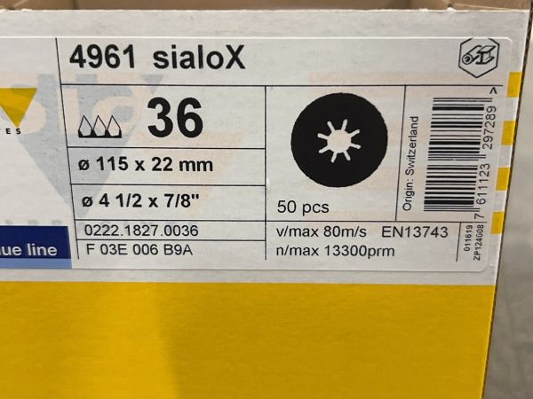 3x Sialox schuurschijf P36 ø115mm 50-pack – foto 4 – kavel bij XL Auctions