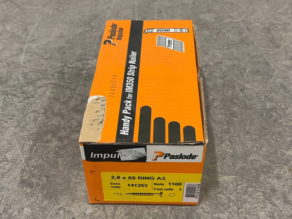 Paslode brads 2,8x55mm RVS 1100-pack – kavel bij XL Auctions