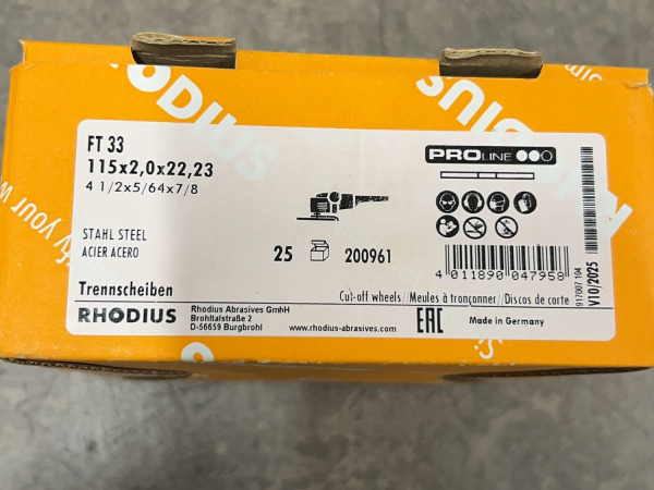 Rhodius slijpschijf ø115mm 25-pack – foto 6 – kavel bij XL Auctions