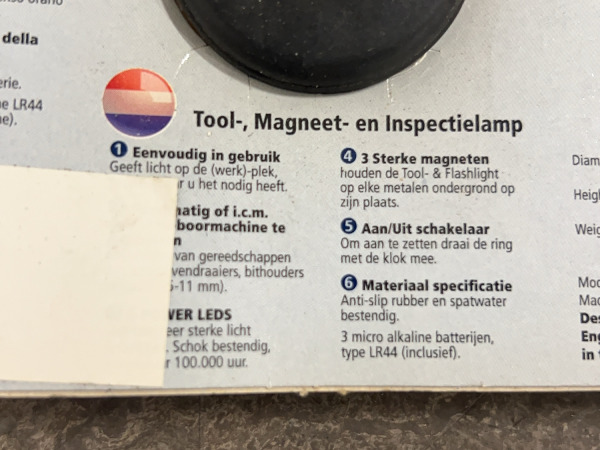 7x Handgereedschap magneet-en/Ledlamp – foto 4 – kavel bij XL Auctions