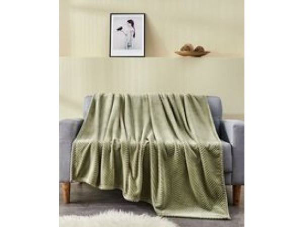4x Unique Living - Plaid Romie 150x200cm Moss Green – foto 2 – kavel bij XL Auctions