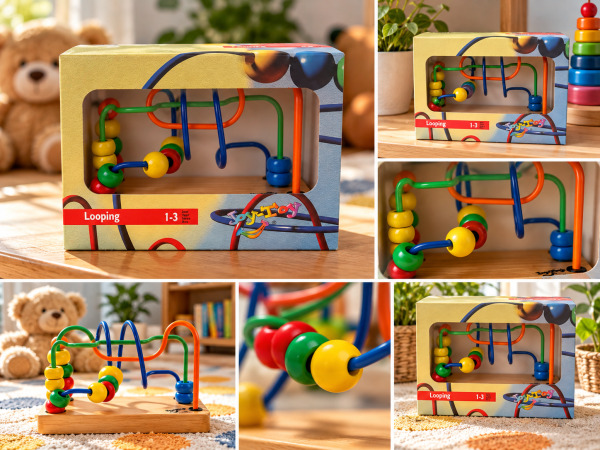 6x Kinder motoriek speel spiraal Looping – foto 2 – kavel bij XL Auctions