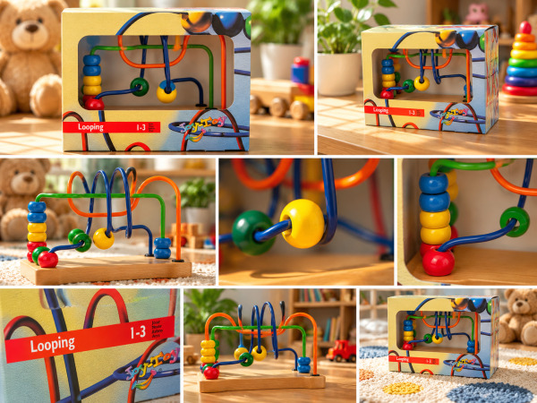 6x Kinder motoriek spiraal speelgoed Looping – foto 2 – kavel bij XL Auctions