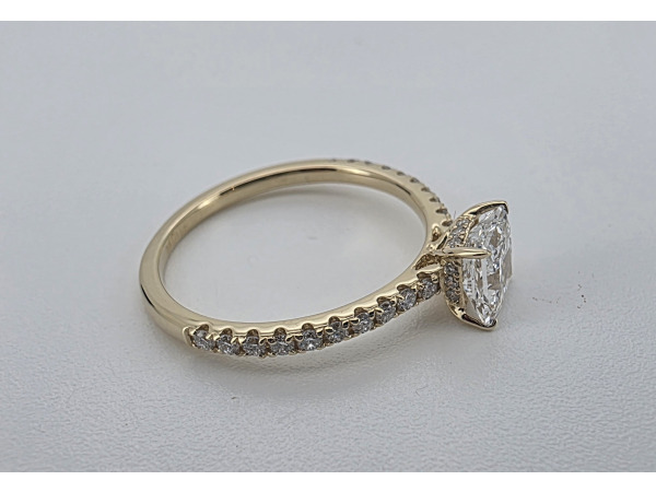 Gouden ring met 1 crt Prinsess diamant ( IGI ) – foto 3 – kavel bij XL Auctions
