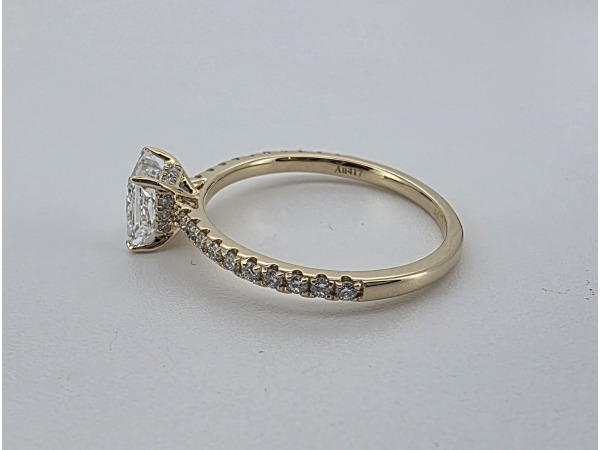 Gouden ring met 1 crt Prinsess diamant ( IGI ) – foto 5 – kavel bij XL Auctions