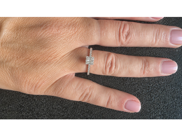 Gouden ring met 1 crt Prinsess diamant ( IGI ) – foto 6 – kavel bij XL Auctions