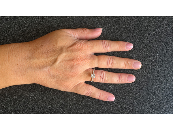 Gouden ring met 1 crt Prinsess diamant ( IGI ) – foto 7 – kavel bij XL Auctions