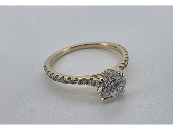Gouden ring met 1 crt Briljant diamant ( IGI ) – foto 2 – kavel bij XL Auctions