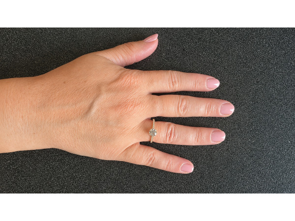 Gouden ring met 1 crt Briljant diamant ( IGI ) – foto 6 – kavel bij XL Auctions