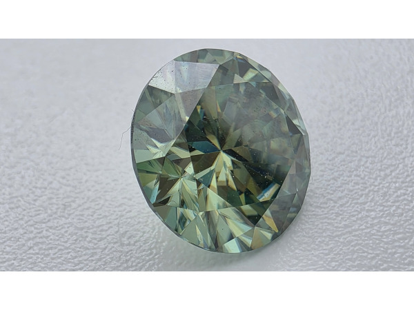 Moissanite briljant 2 crt Blue Green ( GRA Gecertificeerd ) – foto 2 – kavel bij XL Auctions