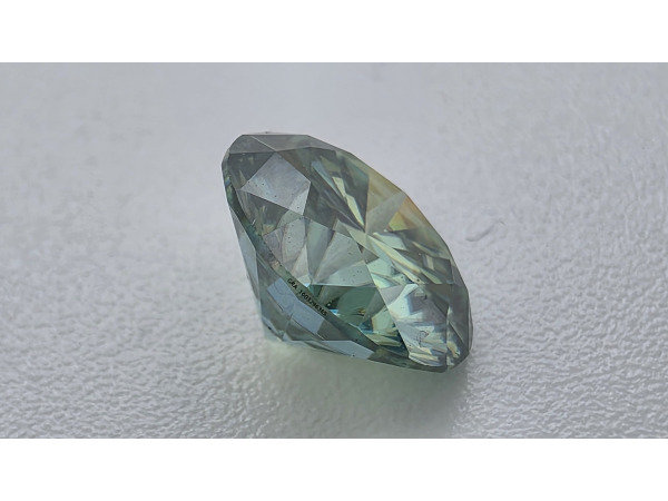Moissanite briljant 2 crt Blue Green ( GRA Gecertificeerd ) – foto 3 – kavel bij XL Auctions