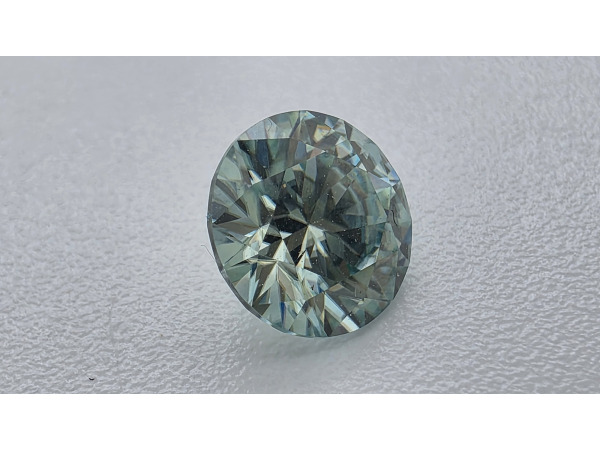 Moissanite briljant 1 crt Light Blue ( GRA gecertificeerd ) – foto 2 – kavel bij XL Auctions