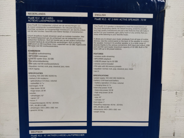 HQ Power actieve luidspreker HQSA1024 – foto 7 – kavel bij XL Auctions