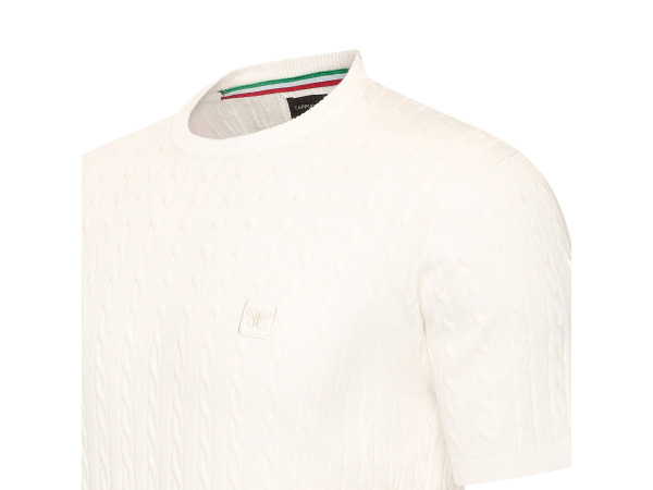 Cappuccino Italia Loreto Cable Knit Tee Wit - L – foto 2 – kavel bij XL Auctions