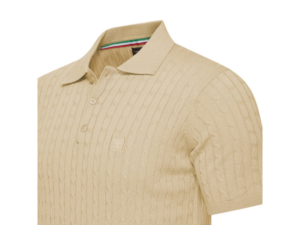 Cappuccino Italia Caorle Cable Knit Polo Sand - XL – foto 2 – kavel bij XL Auctions