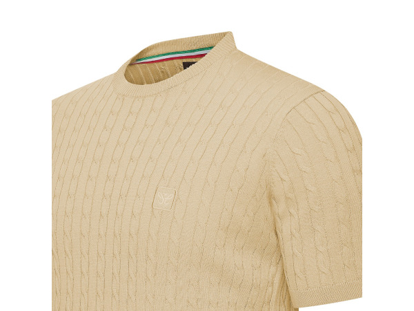 Cappuccino Italia Loreto Cable Knit Tee Sand - XL – foto 2 – kavel bij XL Auctions