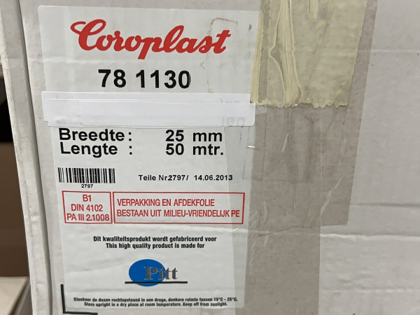 12x Coroplast isolatietape 25mm x 50m – foto 4 – kavel bij XL Auctions
