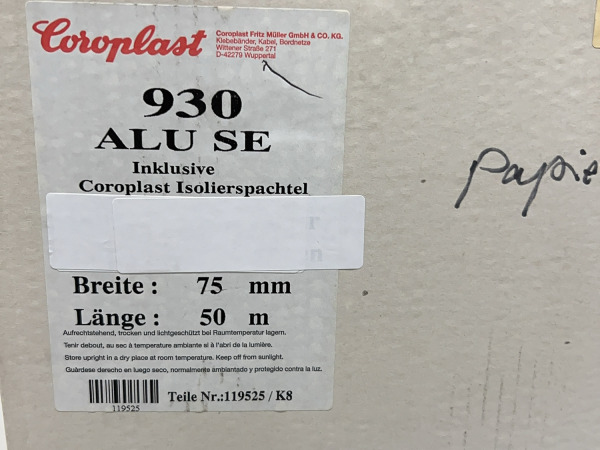 5x Coroplast aluminium tape - papier (75mm × 50m) 930 ALU SE – foto 4 – kavel bij XL Auctions
