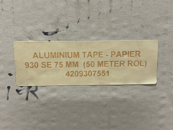 5x Coroplast aluminium tape - papier (75mm × 50m) 930 ALU SE – foto 5 – kavel bij XL Auctions