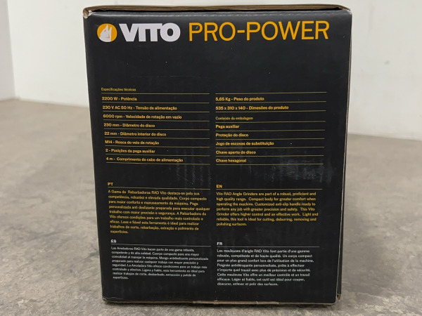 Vito haakse slijper ø230mm 2200W Pro-Power – foto 6 – kavel bij XL Auctions