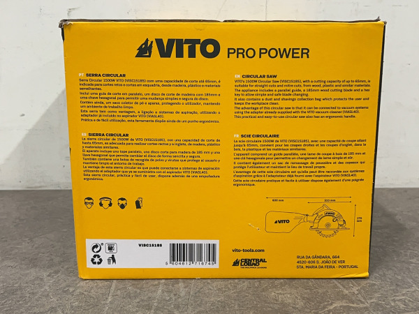 Vito circkelzaag ø185mm 1500W Pro-Power – foto 8 – kavel bij XL Auctions