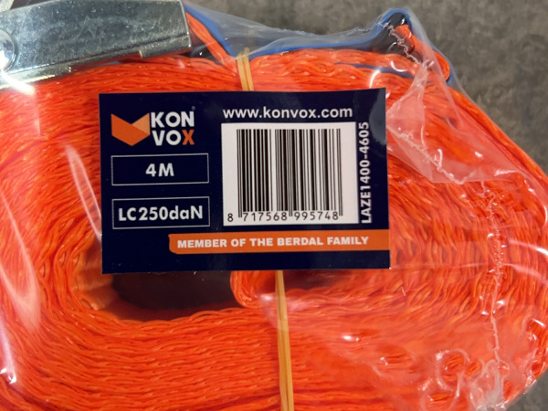 25x Konvox Spanband met klemgesp – 25mm x 4 m – foto 4 – kavel bij XL Auctions