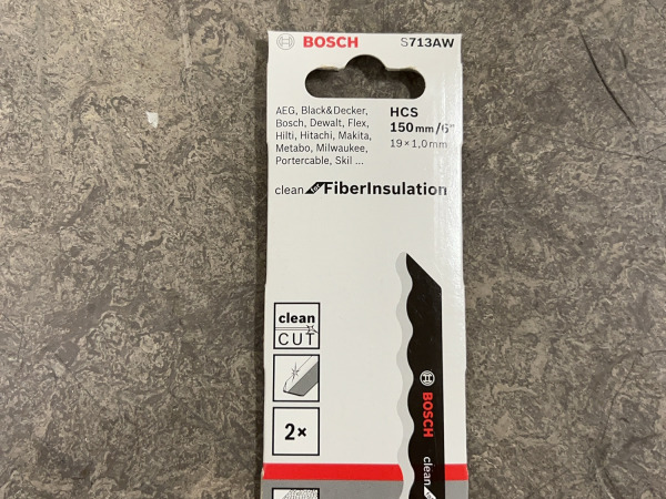 5x Bosch reciprozaagblad S713AW 2-pack for Fiberinsulation – foto 2 – kavel bij XL Auctions